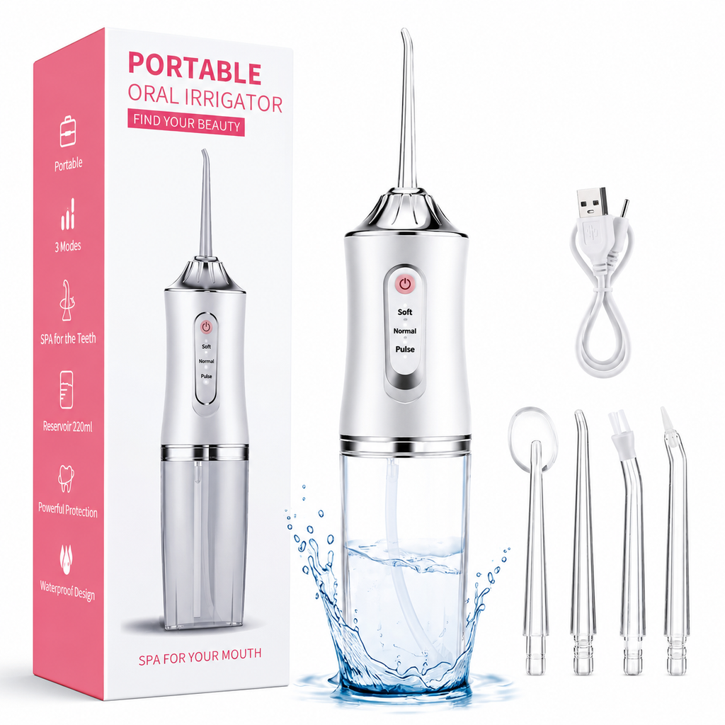 😁Irrigador dental eléctrico - Limpieza Profunda Donde el Cepillo No Llega