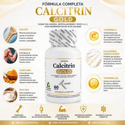 💛 CALCITRIN GOLD - Nutrición Completa para tus Huesos, Articulaciones y Músculos