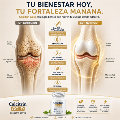 💛 CALCITRIN GOLD - Nutrición Completa para tus Huesos, Articulaciones y Músculos