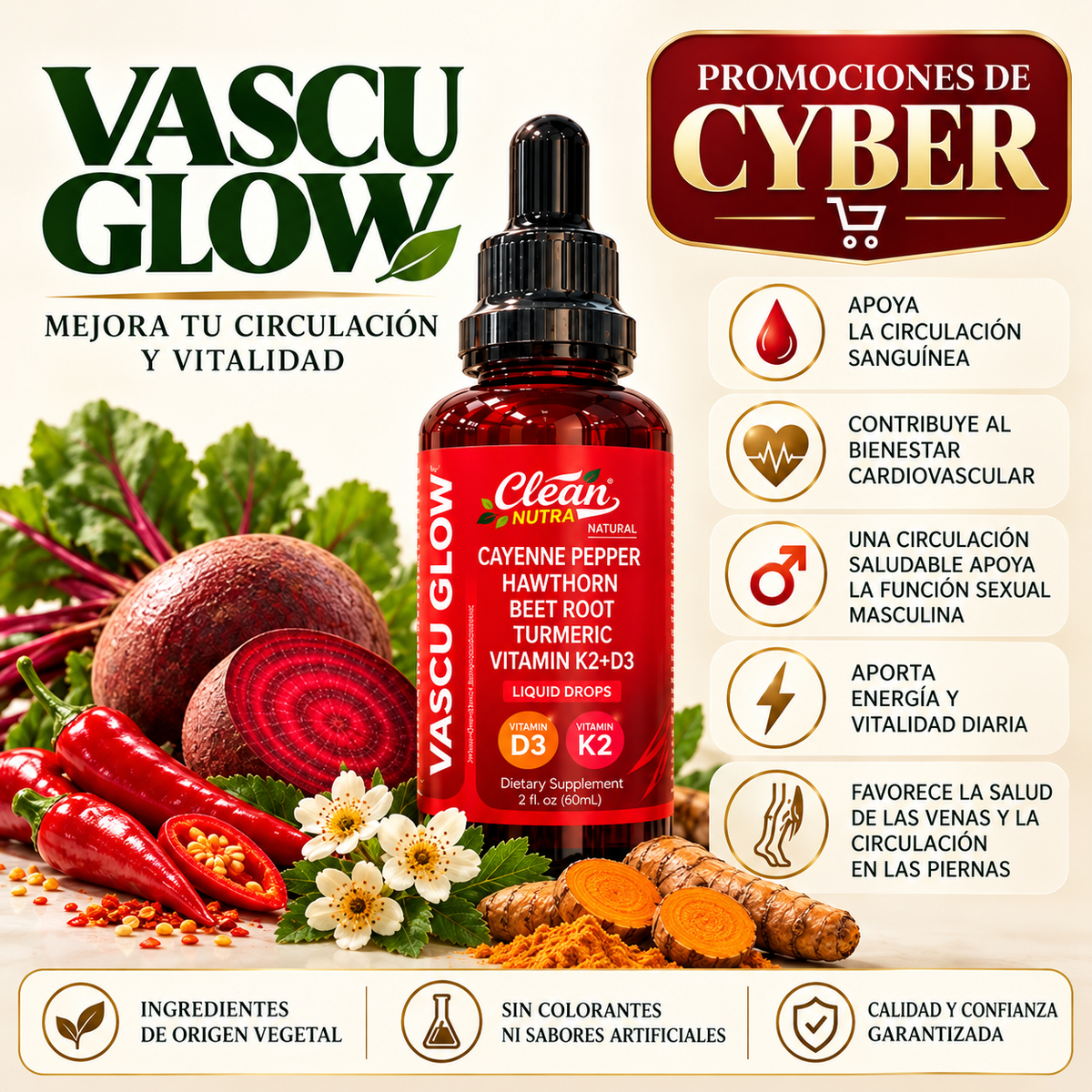 Vascu Glow Gotas – Circulación, Energía y Vitalidad Diaria
