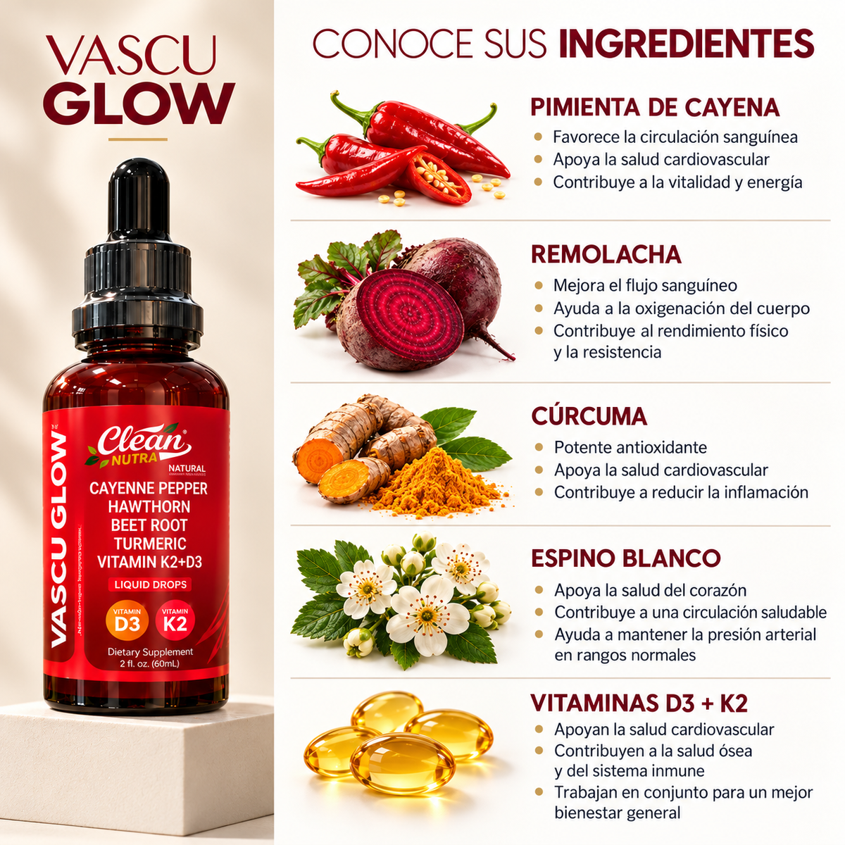 Vascu Glow Gotas – Circulación, Energía y Vitalidad Diaria