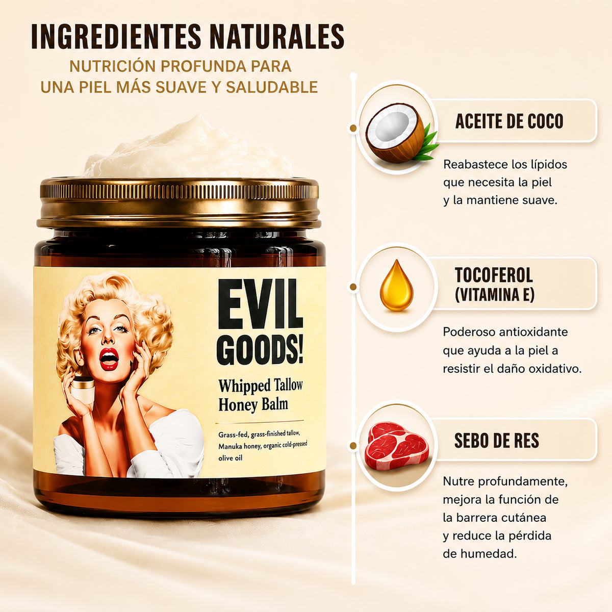 Bálsamo Facial  de Sebo y Miel de Manuka