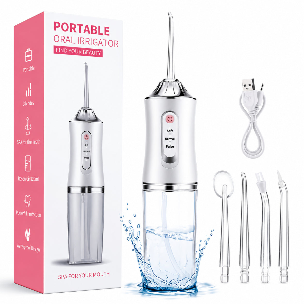 Irrigador dental eléctrico