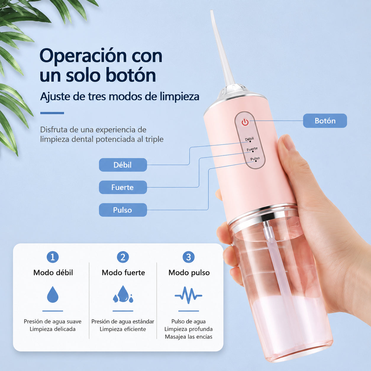 Irrigador dental eléctrico